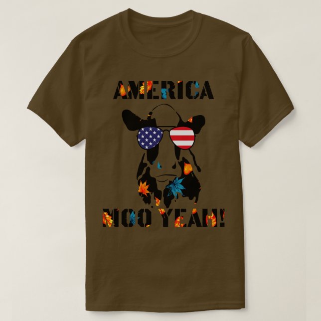 America Moo Yeah 4. Juli T-Shirt (Design vorne)