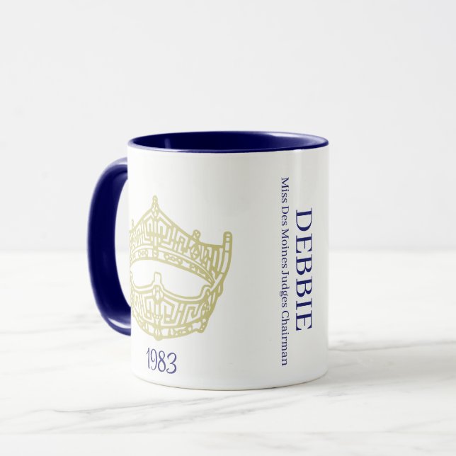 America Pageant Crown Personalisiert Name Tasse (Vorderseite Links)