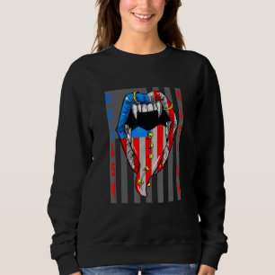 America Patriotic Brave Ballsy Nation Modern Grunt Sweatshirt