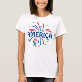 AMERICA Patriotic Fireworks 4. Juli T - Shirt