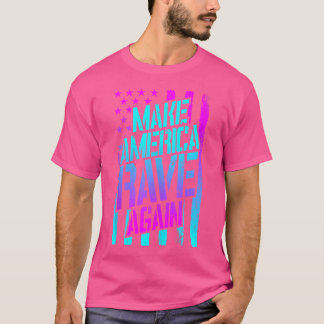 America Rave Techno Festival Edm Dj Usa T-Shirt
