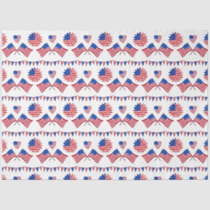 America Red White and Blue Series Design 26 Seidenpapier