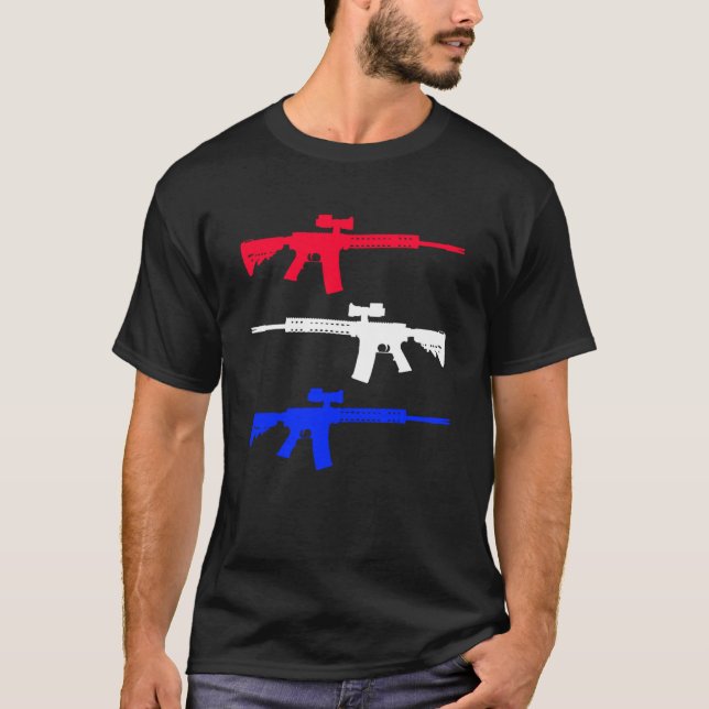America rifles Conservative Gun Second Amendment L T-Shirt (Vorderseite)