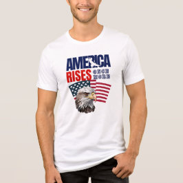 America Rises White 4. Juli Eagle T - Shirt