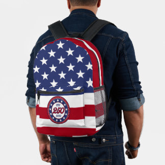 America’s 250th Birthday With USA Flag Bedruckter Rucksack