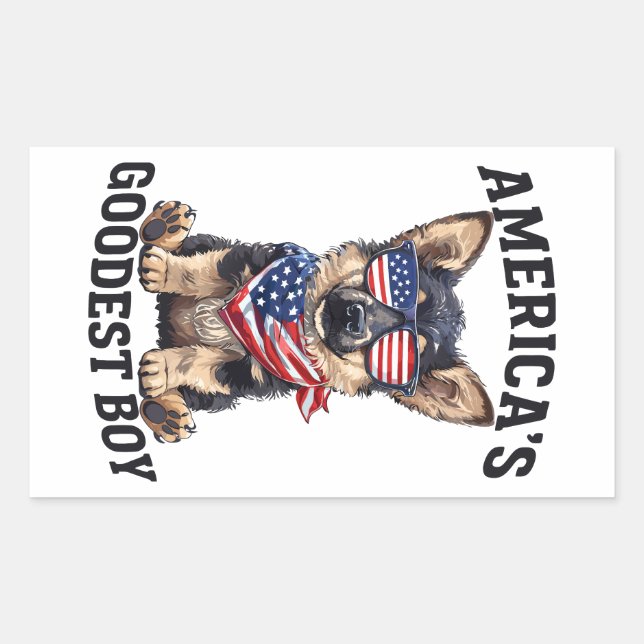America’s Goodest Shepherd Rechteckiger Aufkleber (Vorderseite)