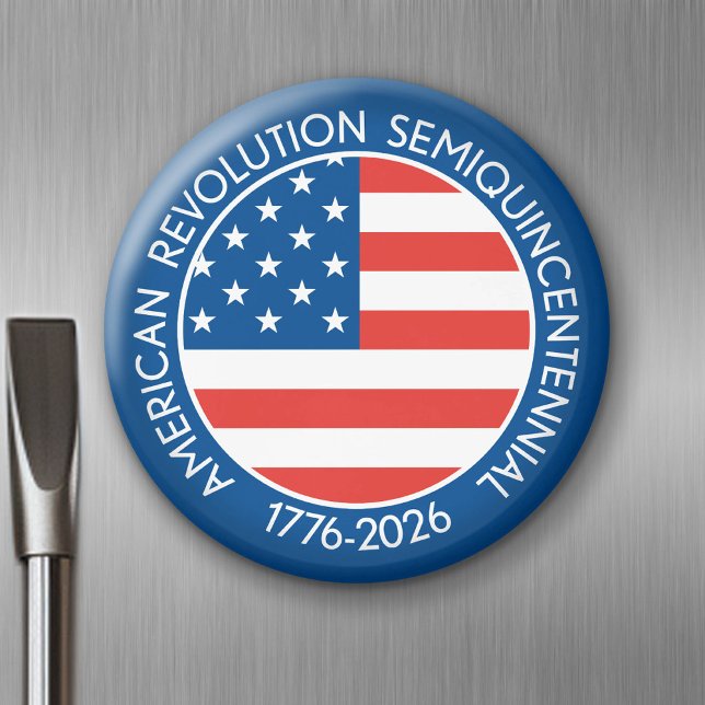 America Semiquincentennial 1776-2026 USA 250 Flag Magnet (Celebrate America - Semiquincentennial 250 Magnet)