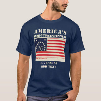 America Semiquincentennial USA 250 Bennington Flag T-Shirt