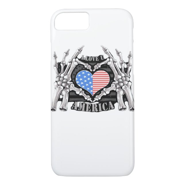 America Skeleton Hands Case-Mate iPhone Hülle (Rückseite)