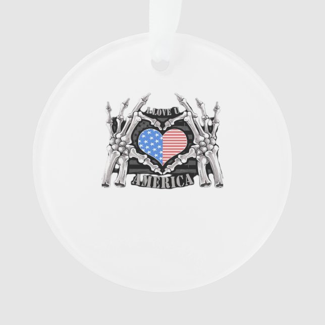 America Skeleton Hands Ornament (Vorderseite)