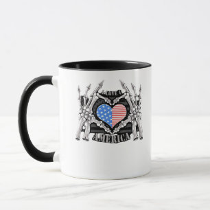 America Skeleton Hands Tasse