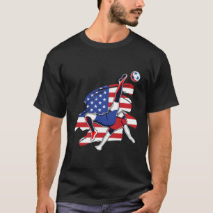 America Soccer American National Flag Football Lov T-Shirt