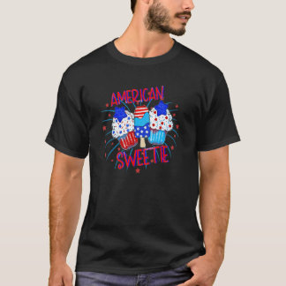 America Sweetie 4. Juli Unabhängigkeitstag Eis C T-Shirt
