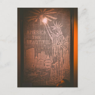 America the Beautiful gehäkelt Memorial Postkarte