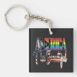 America The Beautiful - LGBTQIA Schlüsselanhänger