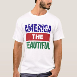 America The Beautiful Topografische Karte T-Shirt