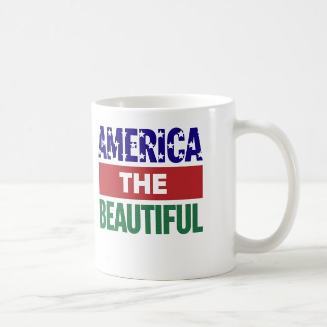 America The Beautiful Topographical Map Kaffeetasse (Rechts)