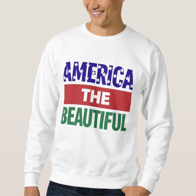America The Beautiful Topographical Map Sweatshirt (Vorderseite)