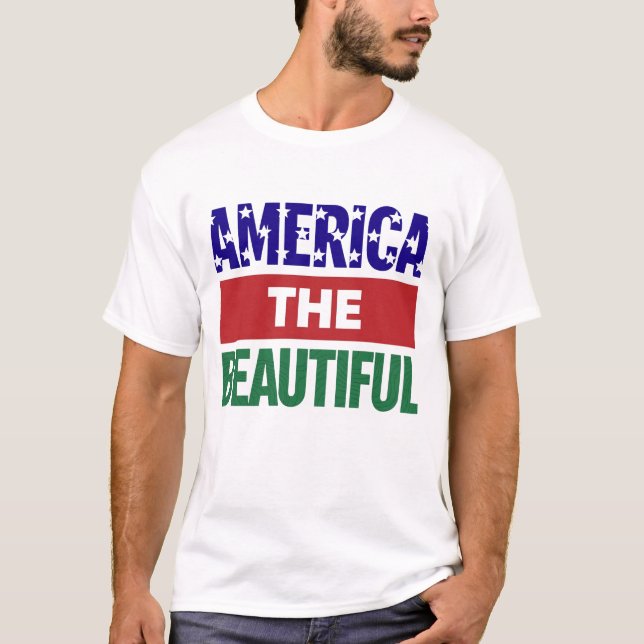 America The Beautiful Topographical Map T-Shirt (Vorderseite)