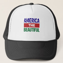 America The Beautiful Topographical Map Truckerkappe