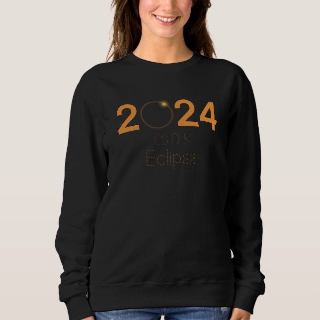 America Total Solar Eclipse Totality 8. April 2024 Sweatshirt (Vorderseite)