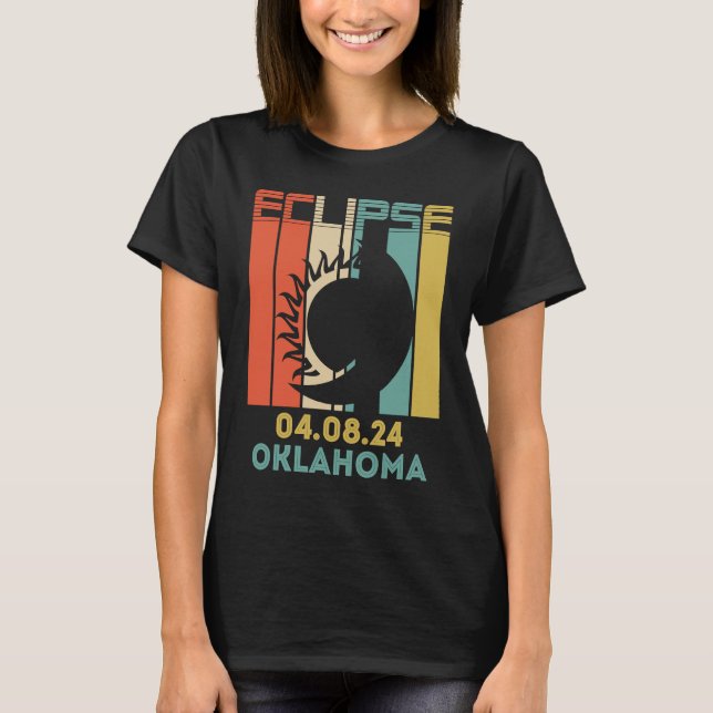 America Totality Solar Eclipse Phases April 8 2024 T-Shirt (Vorderseite)