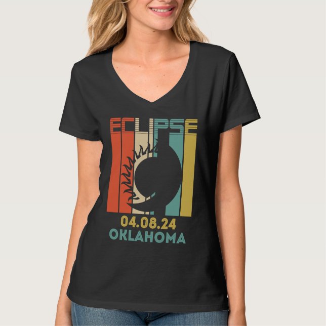 America Totality Solar Eclipse Phases April 8 2024 T-Shirt (Vorderseite)