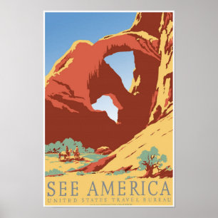 America Travel Poster