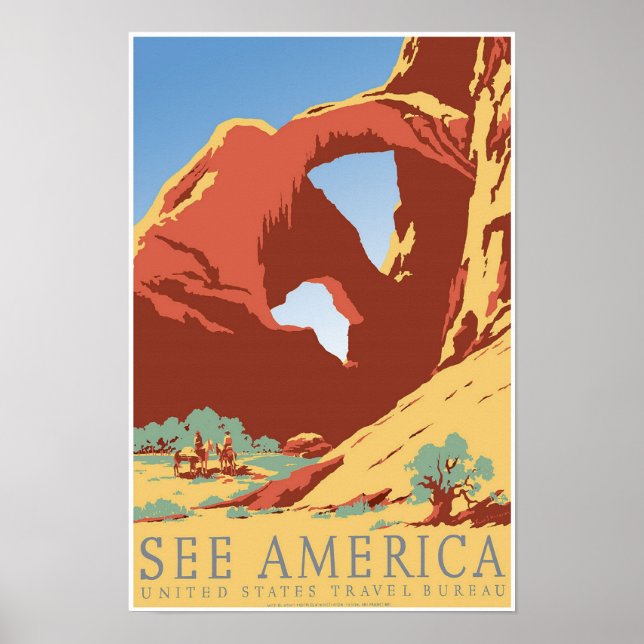 America Travel Poster (Vorne)