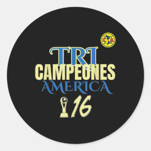 America Tricampeon. Amame Mas Runder Aufkleber