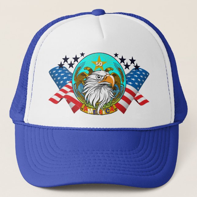 AMERICA Triple Eagle Trucker Hat Truckerkappe (Vorderseite)