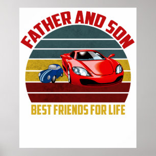 America Vater und Sohn Bester Freund fürs Leben Au Poster