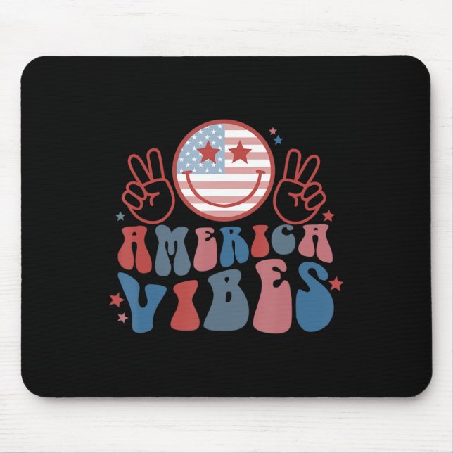 America Vibes - 4. Juli Mousepad (Vorne)