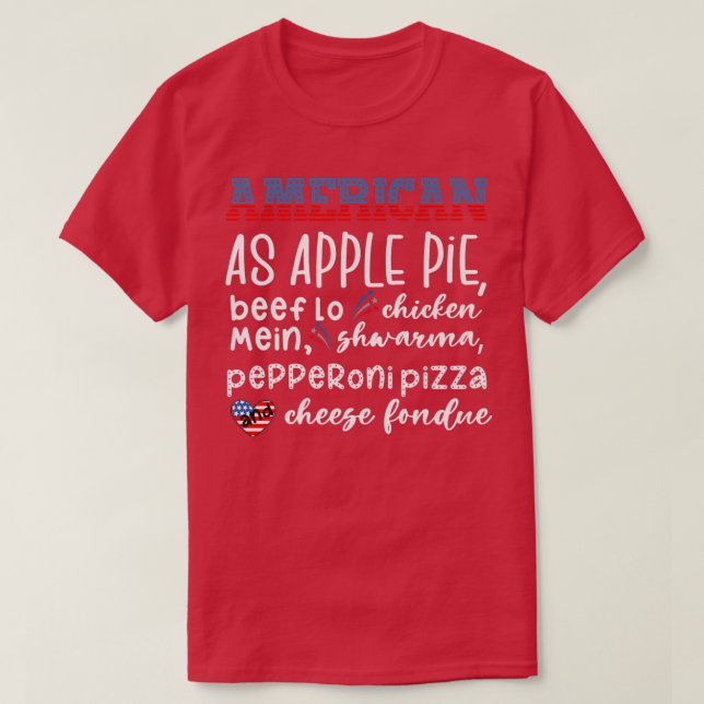 Américain en Apple Pie Premium T-shirt (Design devant)