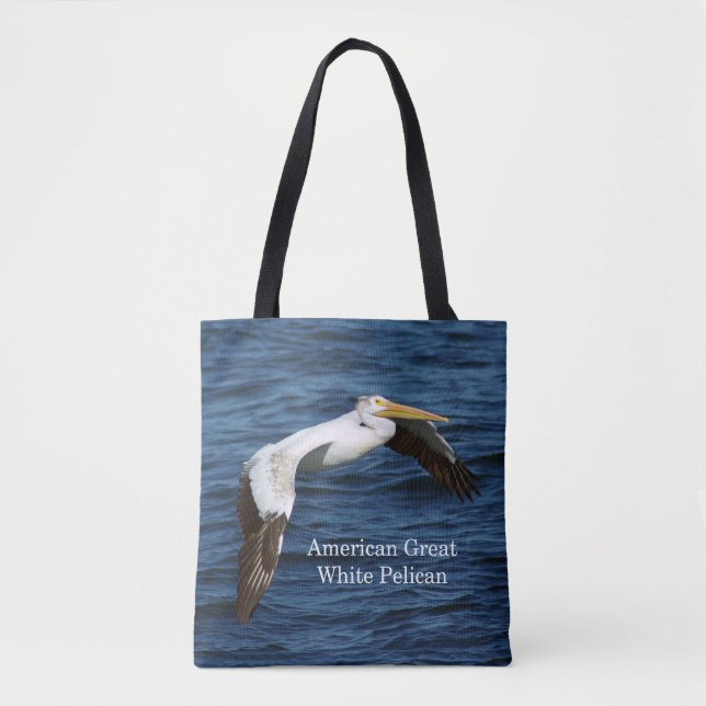 Américain Grand Pélican blanc sur tout le sac four (Devant)