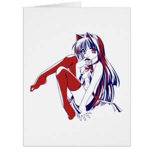 Américain Manga Neko Catgirl Kawaii Anime