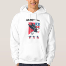 American 3-Star Hoodie - Patriotic USA Flag Eagle