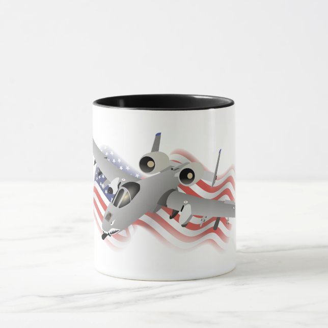 American A-10 Warthog Jet Aircraft Tasse (Zentrum)