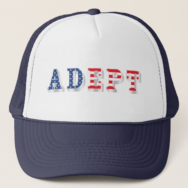 AMERICAN ADEPT - Grafikdesign Truckerkappe (Vorderseite)