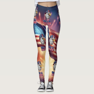 American Adle USA Flag All-Over-Print Leggings