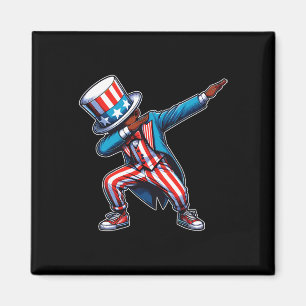American African Dabbing Boy 4. Juli Magnet
