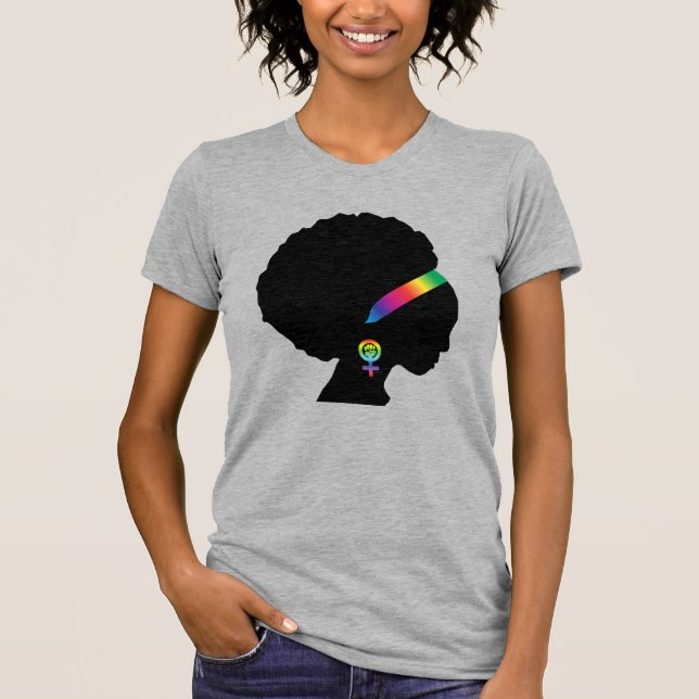 American African LGBTQ+ Feminist T-Shirt (Vorderseite)