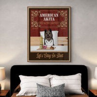 American Akita Bed and Breakfast Vintage Kunst