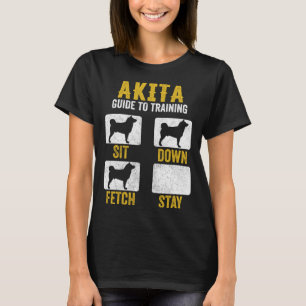 American Akita Guide to Training Hunde Mama Vater T-Shirt