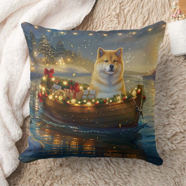American Akita Weihnachtsfest Reise Kissen (Decke)