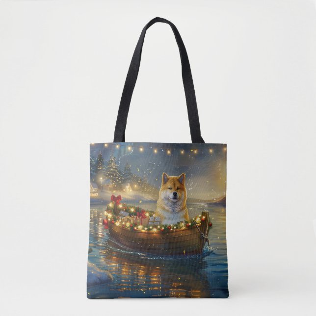 American Akita Weihnachtsfest Reise Tasche (Vorderseite)