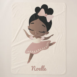 American American Ballerina mit Bow, Pink und Beig Sherpadecke