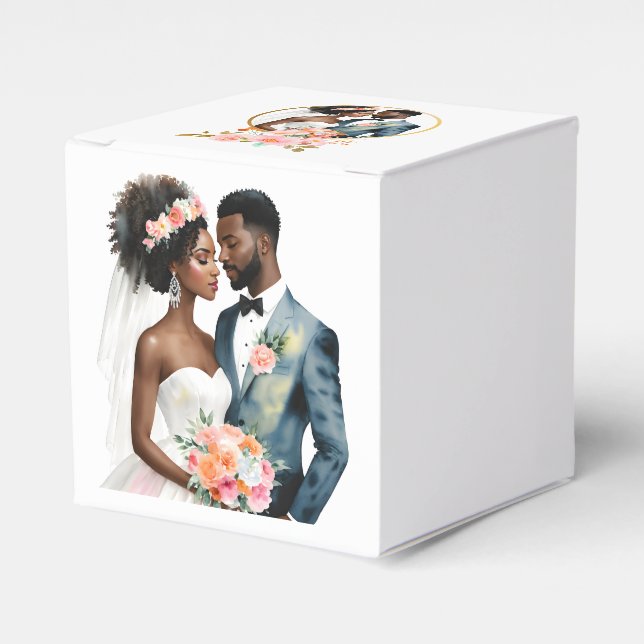 American American Bridal Couple Wedding Geschenkschachtel (Vorderseite)