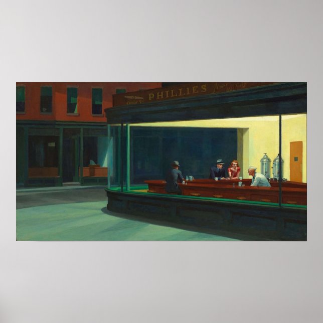 AMERICAN ARTIST Edward Hopper Nighthawks 1942 Poster (Vorne)