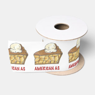 American As Apple Pie Slice 4. Juli Vierte USA Satinband